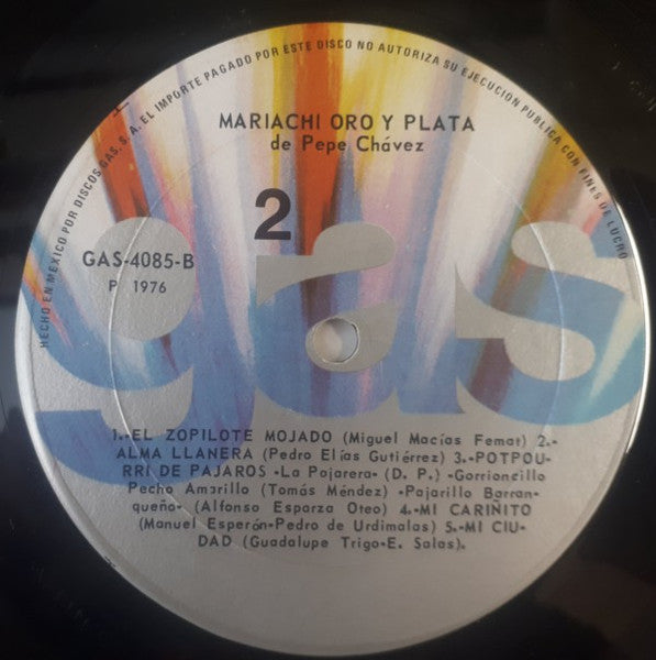 Mariachi Oro Y Plata : Mariachi Oro Y Plata De Pepe Chávez Vol. 2 (LP)