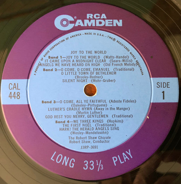 The Robert Shaw Chorale, Robert Shaw : Joy To The World (LP, Mono)