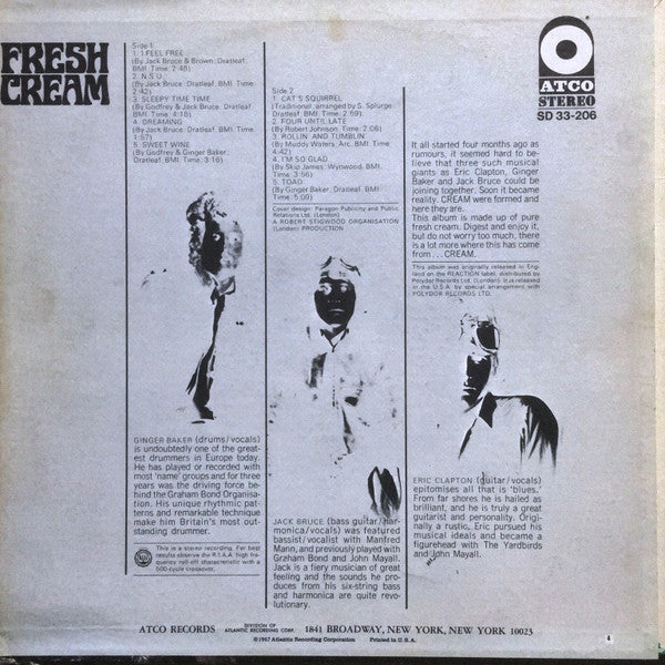 Cream (2) : Fresh Cream (LP, Album, Ter)