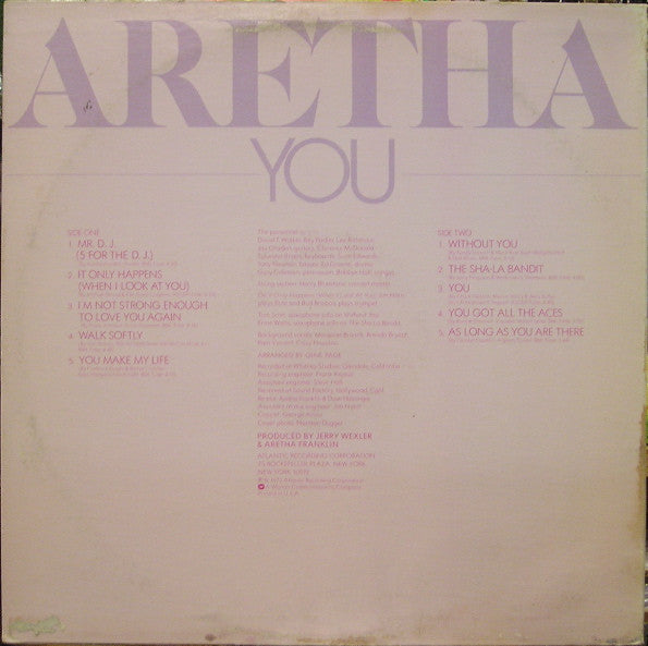 Aretha Franklin : You (LP, Album, PR)