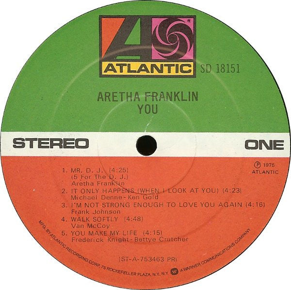Aretha Franklin : You (LP, Album, PR)