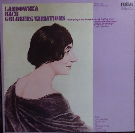 Johann Sebastian Bach - Wanda Landowska : Goldberg Variations (LP, Mono, RE)