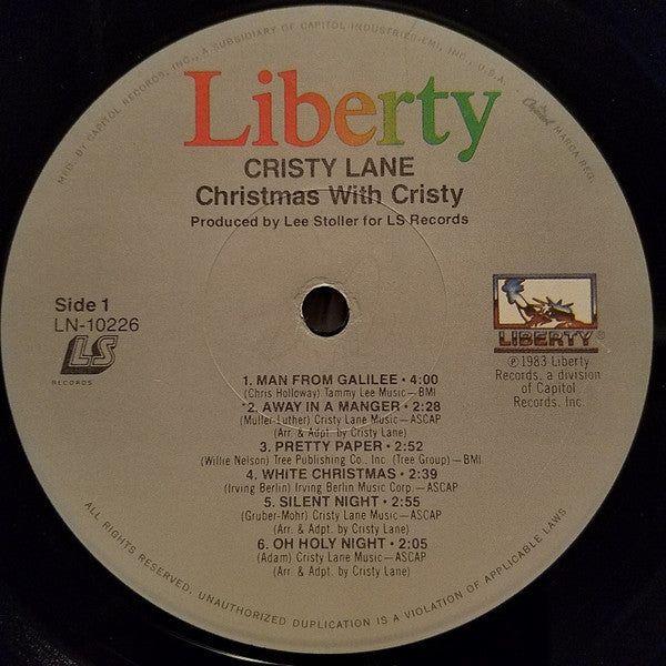Cristy Lane : Christmas With Cristy (LP, Album)