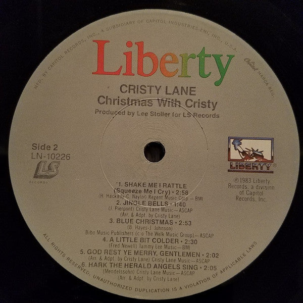 Cristy Lane : Christmas With Cristy (LP, Album)