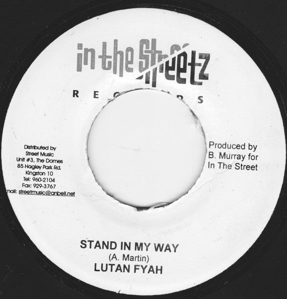 Lutan Fyah : Stand In My Way  (7")