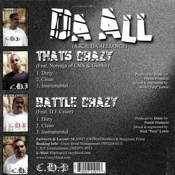 Da All (Da Alliance) : That's Crazy / Battle Crazy (12")