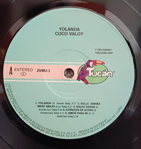 Cuco Valoy : Yolanda (LP)