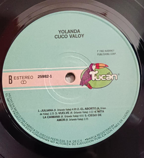 Cuco Valoy : Yolanda (LP)