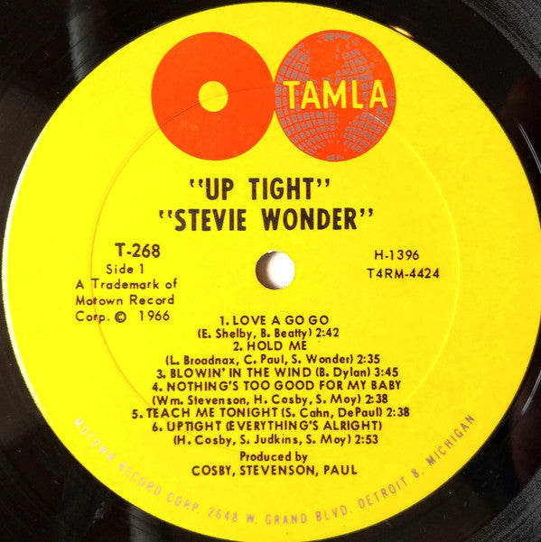 Stevie Wonder : Up-Tight (LP, Album, Mono, Ter)