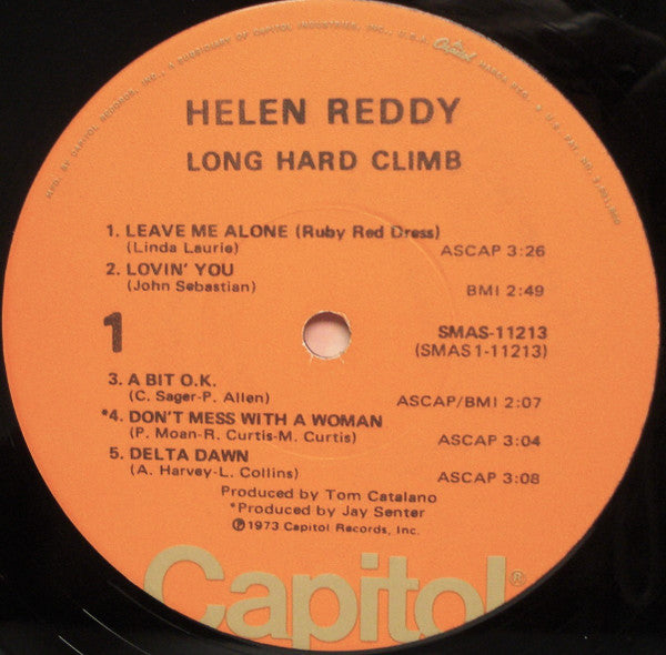 Helen Reddy : Long Hard Climb (LP, Album, Jac)