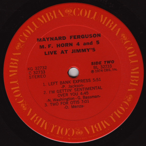 Maynard Ferguson : M.F. Horn 4&5: Live At Jimmy's (2xLP, Album)
