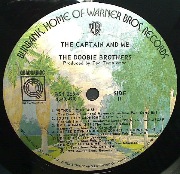 The Doobie Brothers : The Captain And Me (LP, Album, Quad, CD4)