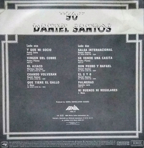 Daniel Santos : "50" (LP, Album)