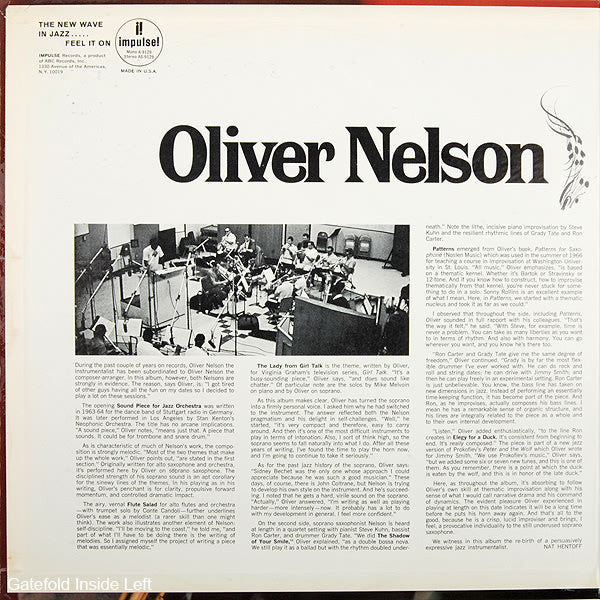 Oliver Nelson : Sound Pieces (LP, Album, Gat)