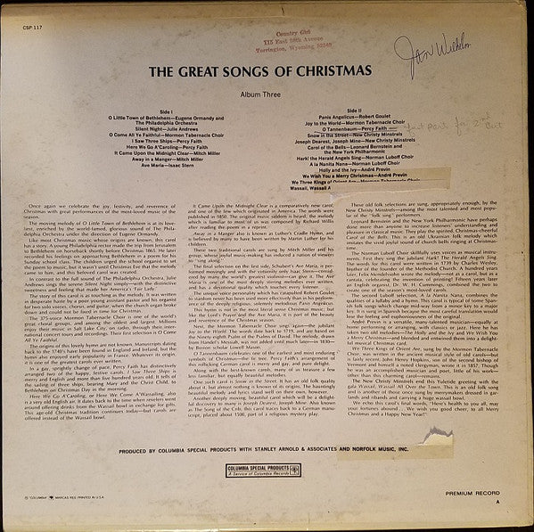 Various : The Great Songs Of Christmas, Album Three (LP, Album, Comp, Ltd, Ter)