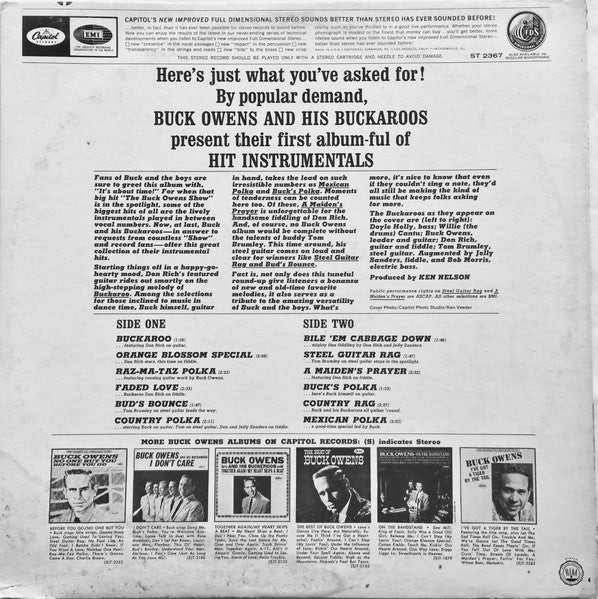 Buck Owens And His Buckaroos : The Instrumental Hits Of Buck Owens And His Buckaroos (LP, Album, Scr)
