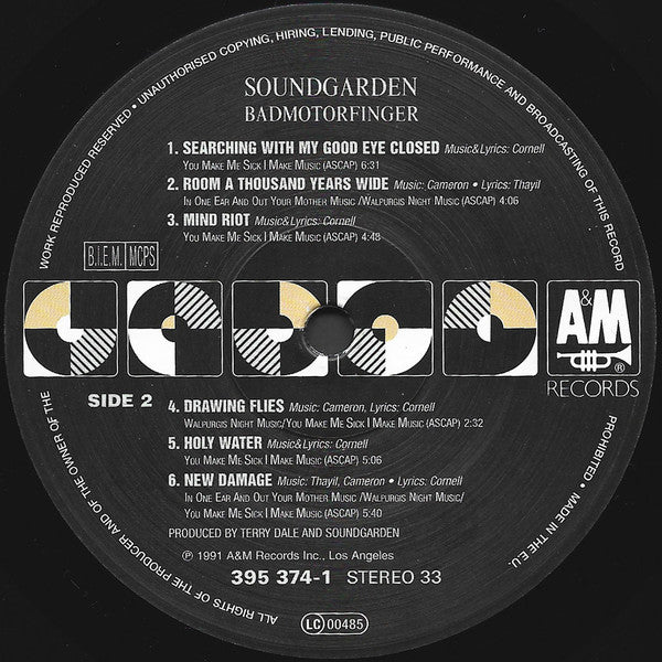 Soundgarden : Badmotorfinger (LP, Album, RE)