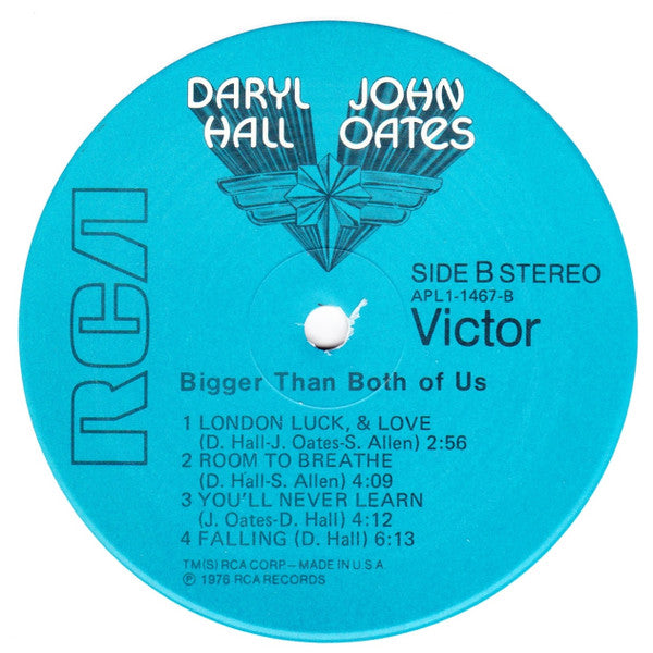 Daryl Hall & John Oates : Bigger Than Both Of Us (LP, Album, Whi)