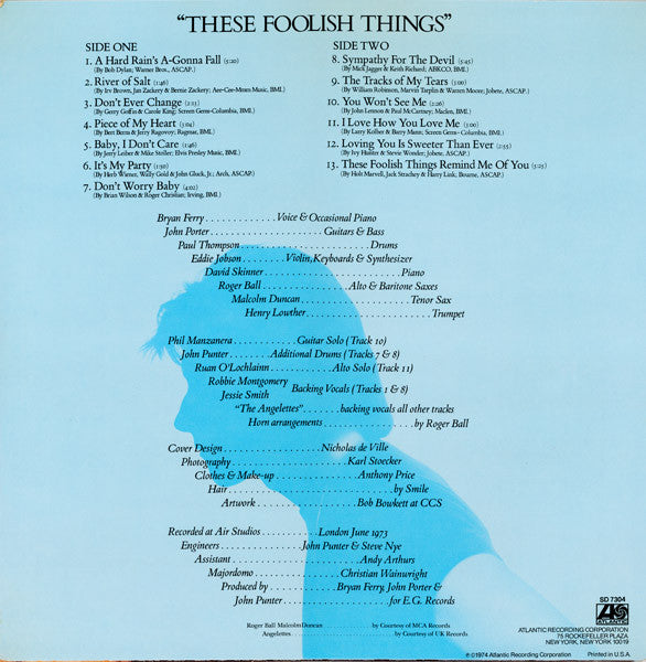 Bryan Ferry : These Foolish Things (LP, Album, PR)