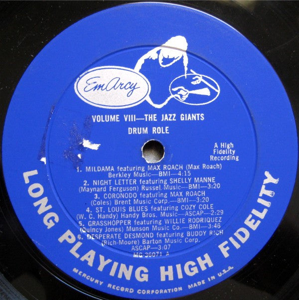 Various : Volume VIII - The Jazz Greats: Drum Role (LP, Comp)