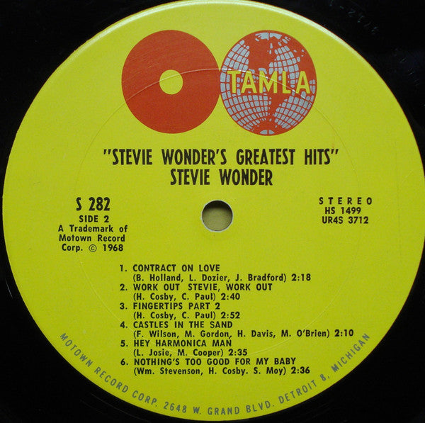 Stevie Wonder : Greatest Hits (LP, Comp, Ter)