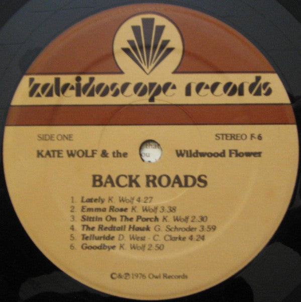 Kate Wolf & The Wildwood Flower : Back Roads (LP, Album, RE, PRC)