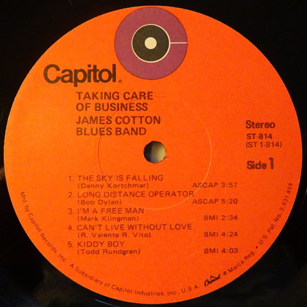The James Cotton Blues Band : Taking Care Of Business (LP, Album, Jac)