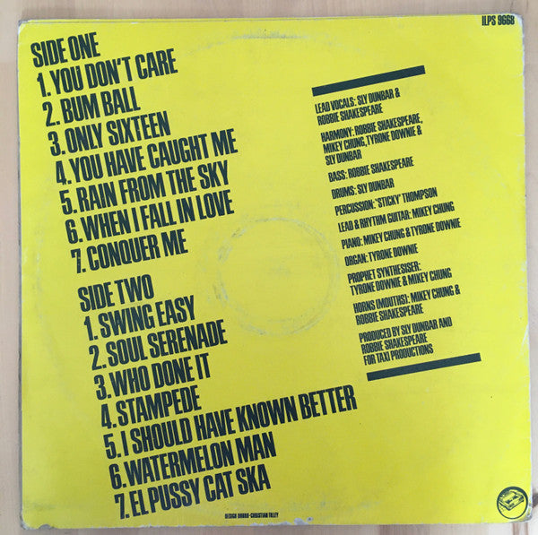 Sly & Robbie : The 60's, 70's Into The 80's = Taxi (LP, Album, Mis)