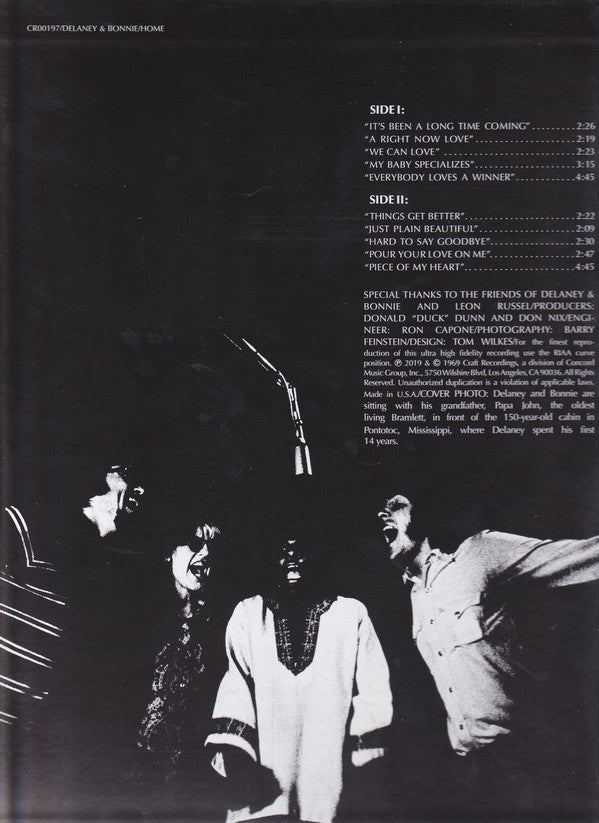 Delaney & Bonnie : Home (LP, Album, RE, RM, 180)