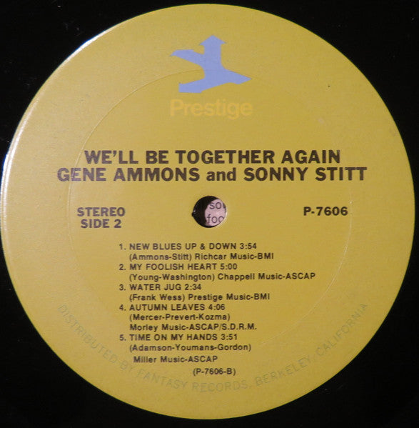 Gene Ammons / Sonny Stitt : We'll Be Together Again (LP, Album, RE)