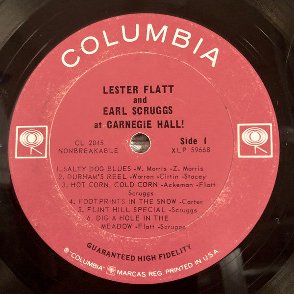 Flatt & Scruggs : At Carnegie Hall! (LP, Album, Mono, Ter)