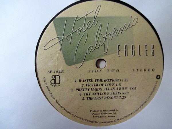 Eagles : Hotel California (LP, Album, RE, Pit)