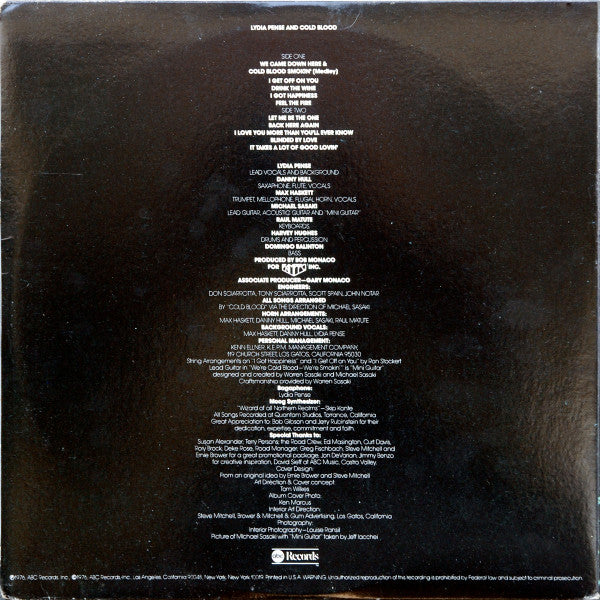 Lydia Pense & Cold Blood : Lydia Pense & Cold Blood (LP, Album, Pit)