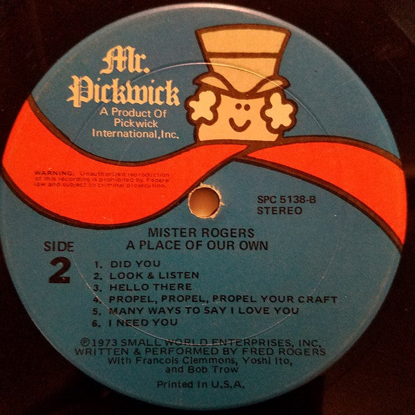 Mister Rogers : A Place Of Our Own (LP, RE)