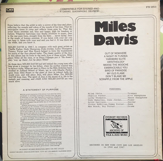 Miles Davis : Miles Davis (LP, Comp, RE)