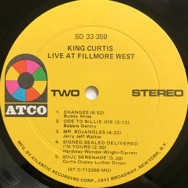 King Curtis : Live At Fillmore West (LP, Album, MO )