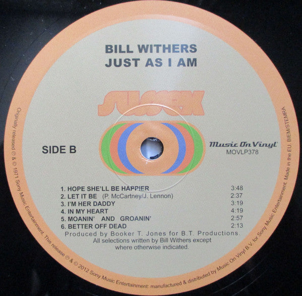 Bill Withers : Just As I Am (LP, Album, RE, RM, 180)