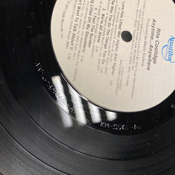 Rita Coolidge : Anytime... Anywhere (LP, Album, RE, RM, KM )