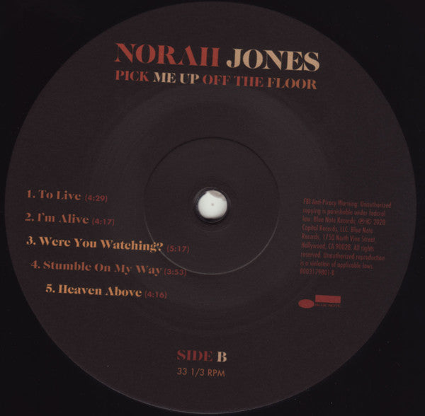 Norah Jones : Pick Me Up Off The Floor (LP, Album)