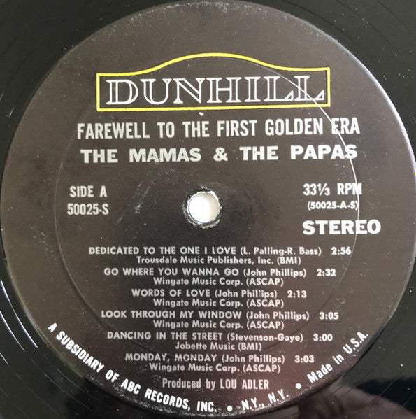 The Mamas & The Papas : Farewell To The First Golden Era (LP, Comp, Mon)