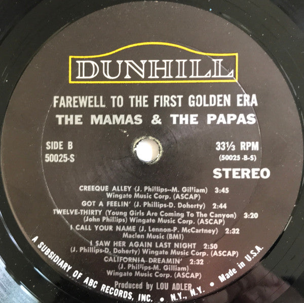 The Mamas & The Papas : Farewell To The First Golden Era (LP, Comp, Mon)
