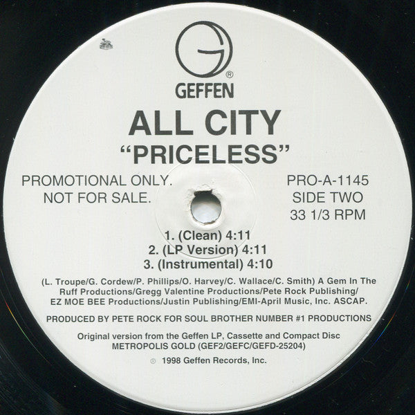 All City : The Actual / Priceless (12", Promo)