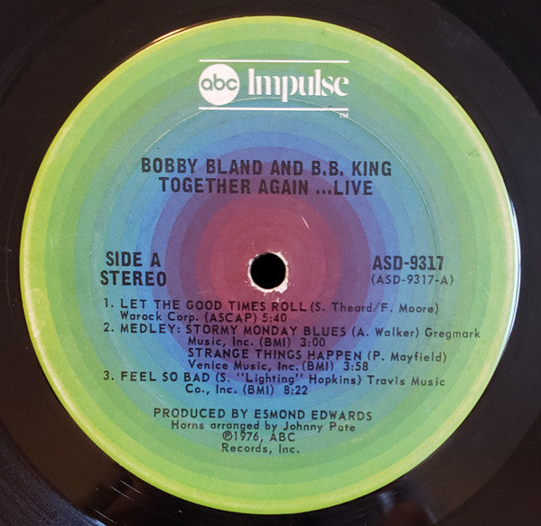 Bobby Bland & B.B. King : Together Again...Live (LP, Album, Ter)