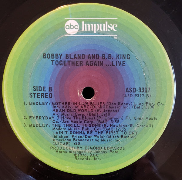 Bobby Bland & B.B. King : Together Again...Live (LP, Album, Ter)