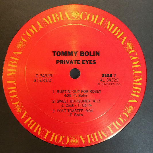Tommy Bolin : Private Eyes (LP, Album, San)