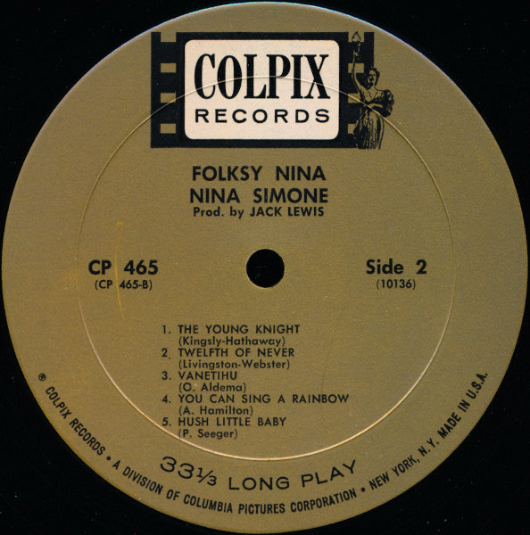 Nina Simone : Folksy Nina (LP, Album, Mono, Mon)