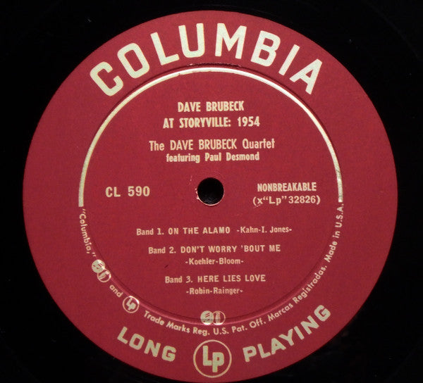 The Dave Brubeck Quartet : Dave Brubeck At Storyville: 1954 (LP, Album, Mono, Bri)