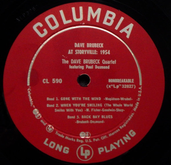 The Dave Brubeck Quartet : Dave Brubeck At Storyville: 1954 (LP, Album, Mono, Bri)
