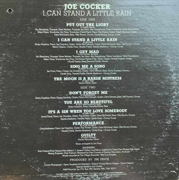 Joe Cocker : I Can Stand A Little Rain (LP, Album, Promo, Mon)