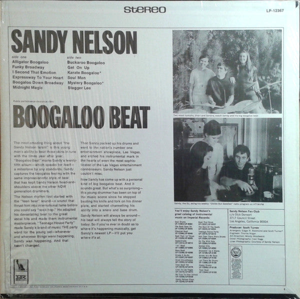 Sandy Nelson : Boogaloo Beat (LP, Album, Ind)
